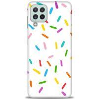 Samsung Galaxy M32 Kılıf HD Baskılı Kılıf - Renkli Konfeti + Tam Ekran Koruyucu