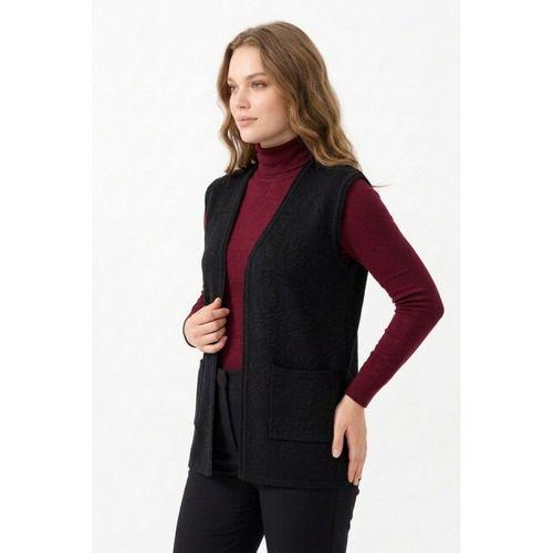 Kadın Anne Triko Yelek Kabartma Desen BGL-ST05300