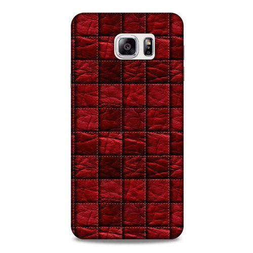 Samsung Galaxy Note 5 Kılıf Patchwork (12) Koruyucu Silikon Kırmızı Bordo
