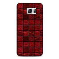 Samsung Galaxy Note 5 Kılıf Patchwork (12) Koruyucu Silikon Kırmızı Bordo
