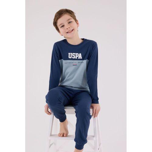 U.S. Polo Assn Uzun Kol Pijama Takım US2220-4 Koyu İndigo