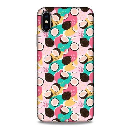 Frutix Hindistan Cevizi 01 Apple iPhone XS Kılıf Desenli Silikon