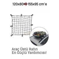 Elastik Bagaj Filesi 120x80 cm – 155x95 cm’e Kadar Genişler | Araç Üstü, Kamp ve Seyahat İçin