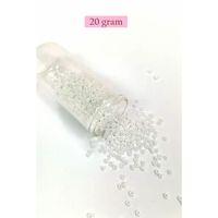 Dökme Cam Kum Boncuk (8/0) 3 mm - 20 Gram - Parlak Beyaz - BNC153