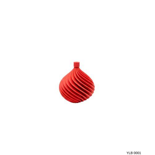 Kırmızı Renk Spiral Desenli Mini Dekoratif Yilbasi Susu Ev Dekoru
