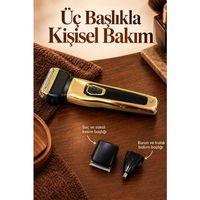 Erkek Bakım Seti Kablosuz Kullanımlı Üç Başlıklı