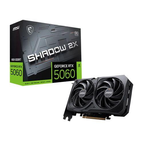 MSI VGA GEFORCE RTX 5060 TI 8G SHADOW 2X OC PLUS RTX5060 TI 8GB GDDR7 128B DX12 PCIE 5.0 X16 (3XDP 1XHDMI)