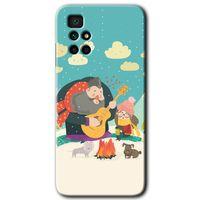 Redmi 10 Kılıf HD Desen Baskılı Arka Kapak - Kış Pikniği + Kırılmaz Cam