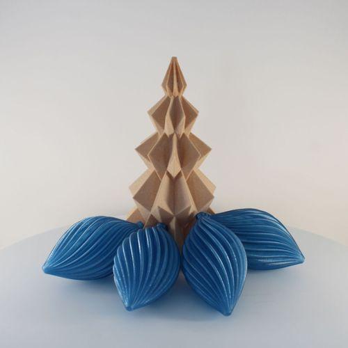 _Swirling Ağaç süsü, Slimprint tarafından Noel dekoru - 5142540