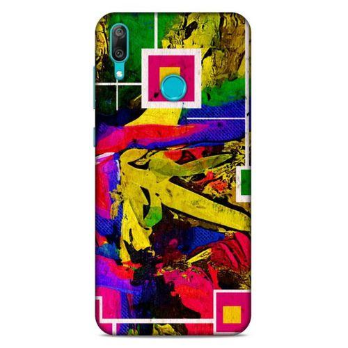 Lopard Huawei Y7 2019 Uyumlu Kılıf Soyut Sanat (48) Desenli Bumper Kılıf