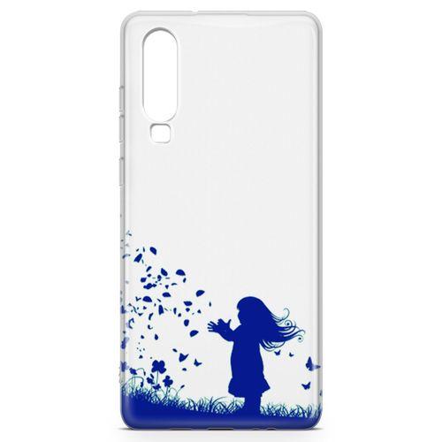 Huawei P30 Kılıf Özgür Kız Arka Kapak Koruma Desenli Full Koruyucu