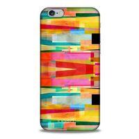 Apple Iphone 6S Kılıf Pastel Renkler (21) Koruyucu Kapak Yeşil Kırmızı