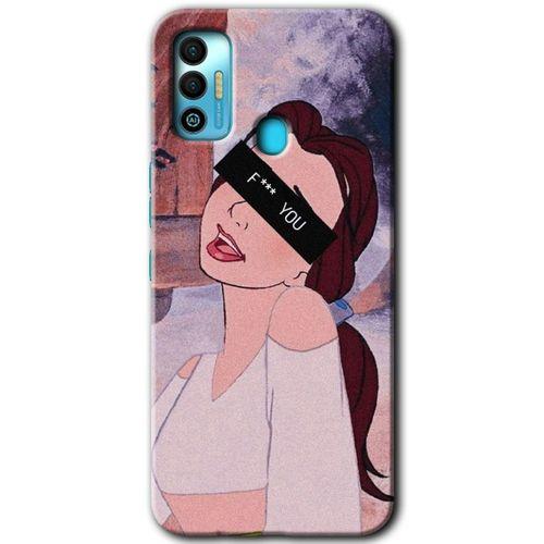 Tecno Spark 7T Kılıf HD Desen Baskılı Arka Kapak - Bad Girl + Kırılmaz Cam