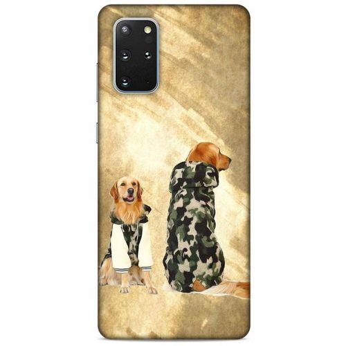 Samsung Galaxy S20 Plus Kılıf Köpek Kıyafetleri (32) Soft Silikon Kılıf Golden Kapişonlu Polar