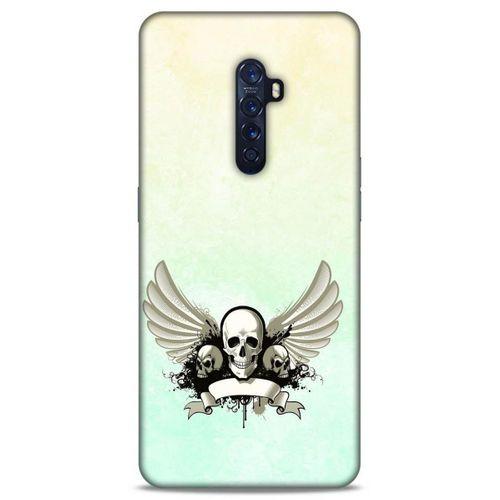 Lopard Oppo Reno 2 Uyumlu Kılıf Tattoo's (8) Baskılı Kılıf Yeşil Beyaz