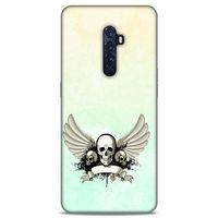 Lopard Oppo Reno 2 Uyumlu Kılıf Tattoo's (8) Baskılı Kılıf Yeşil Beyaz