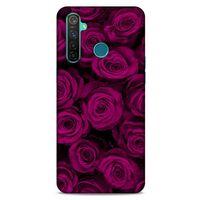 Realme 5 Pro Uyumlu Kılıf Mor Delisi (33) Hybrid Kılıf Güller