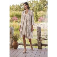 Çiçek Desenli Ve Dantelli Sabahlık Takımı