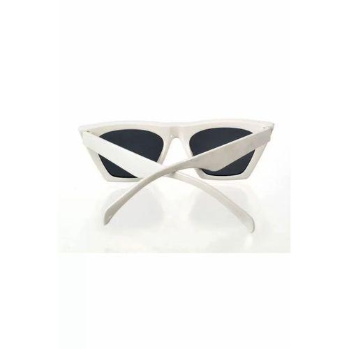 Beyaz Çerçeve Cat Eye Kadın Güneş Gözlüğü - Moda Gözlük
