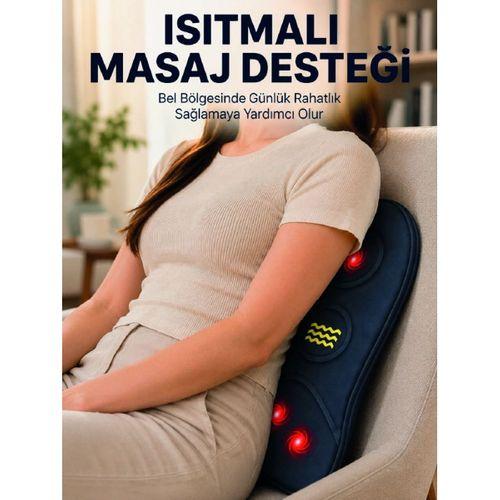 Titreşimli Isıtmalı Sırt Ve Bel Masaj Minderi Ergonomik Tasarım
