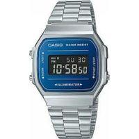 Casio A168WEM-2BVDF Retro Quartz Çelik Gri Mavi Kadran 36 mm Kadın Kol Saati