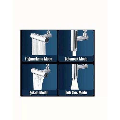 Krom Kaplamalı Çok Fonksiyonlu Musluk Başlığı | Paslanmaz Malzeme