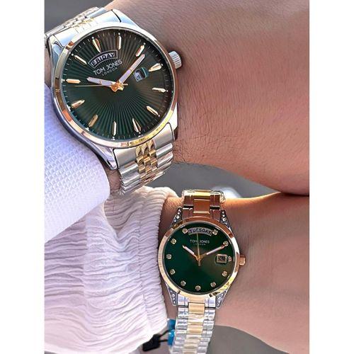 Tom Jones Çiftlere Özel Bay Ve Bayan Çelik Kordon 3 Atm Suya Dayanıklı 2 Yıl Garantili Çift Saati X1