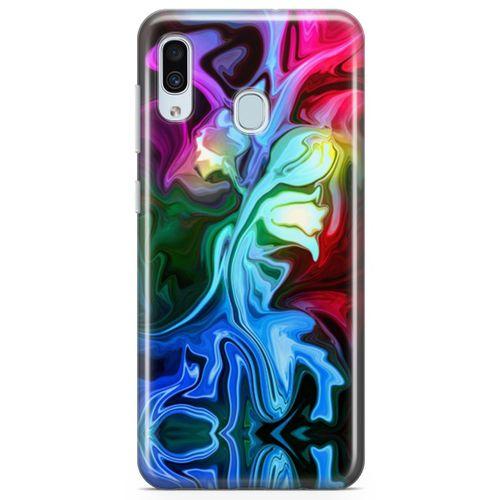 Samsung Galaxy A30 Kılıf Psikedelik Suluboya Arka Kapak Koruma Desenli Full Koruyucu