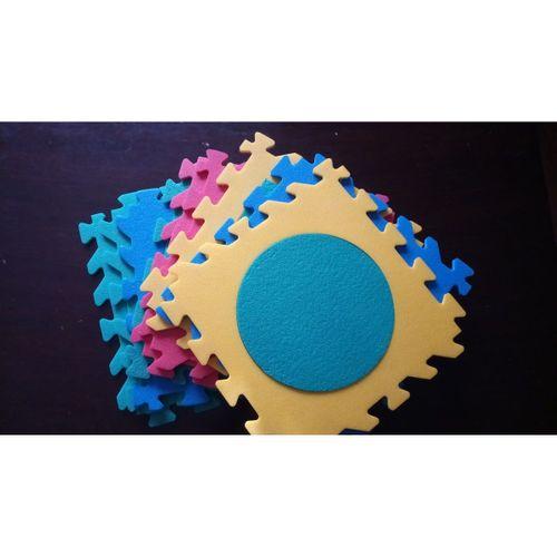 Eva 10 Parça Bebek Geometrik Şekilli Puzzle Oyun Matı