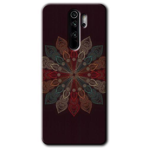 BeRa Aksesuar Xiaomi Redmi Note 8 Pro Kılıf Baskılı Kapak - Mandala Flower Wal +Tam Kaplayan Mat Seramik