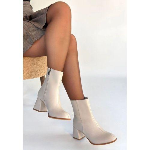 Tendy Bej Cilt Topuklu Bot