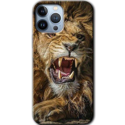 MRCİLETİSİM iPhone 13 Pro Max Kılıf Baskılı Kapak - Lion King + 5D Tam Kaplayan Cam