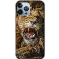 MRCİLETİSİM iPhone 13 Pro Max Kılıf Baskılı Kapak - Lion King + 5D Tam Kaplayan Cam