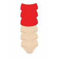 6 Adet Tutku Kadın Yüksek Bel Bato Kalın Lastik Külot S5