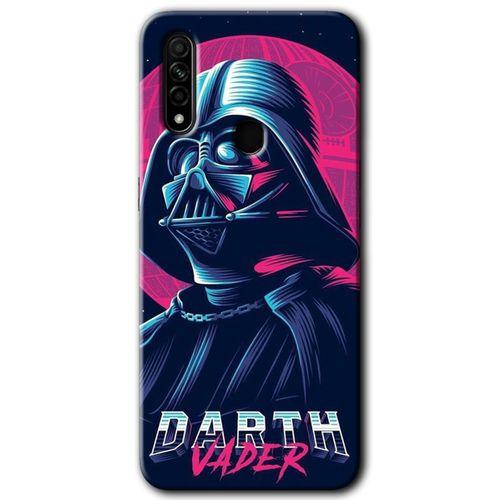 MRCİLETİSİM Oppo A31 Kılıf Baskılı Kapak - Darth Vader + 5D Tam Kaplayan Cam