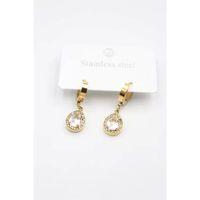 Damla Taşlı Küpe - Altın