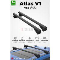 S-Dizayn VW Golf 5 HB S-Bar Atlas V1 Ara Atkı Tavan Taşıyıcı Barı Siyah 130 Cm 2004-2008 A+ Kalite