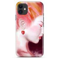 Apple iPhone 13 Uyumlu Kılıf Pembe Delisi (26) Tpu Silikon Kılıf Kiraz
