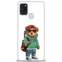 Samsung Galaxy A21S Kılıf HD Baskılı Kılıf - Teddy Bear + Tam Ekran Koruyucu