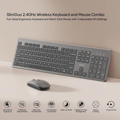 UNITEK SLIMDUO 2.4GHZ KLAVYE SETI (T054AGY01-US)