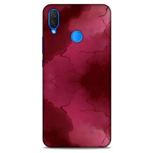 Mermer Desenli (7) Tema Telefon Kılıfı Bordo Huawei Psmart 2019 Kılıf