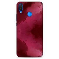 Mermer Desenli (7) Tema Telefon Kılıfı Bordo Huawei Psmart 2019 Kılıf