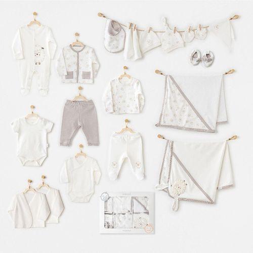 Andywawa Andywawa AC25562 Newborn Set Tinny Ships 20'Li Hastane Çıkışı Ekru
