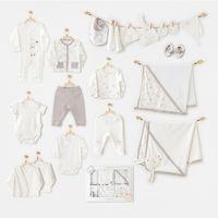 Andywawa Andywawa AC25562 Newborn Set Tinny Ships 20'Li Hastane Çıkışı Ekru