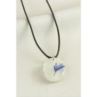 Peygamber Çiçeği Oval Epoksi Kolye