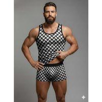 Erkek Desenli Tank Top Boxer Takım