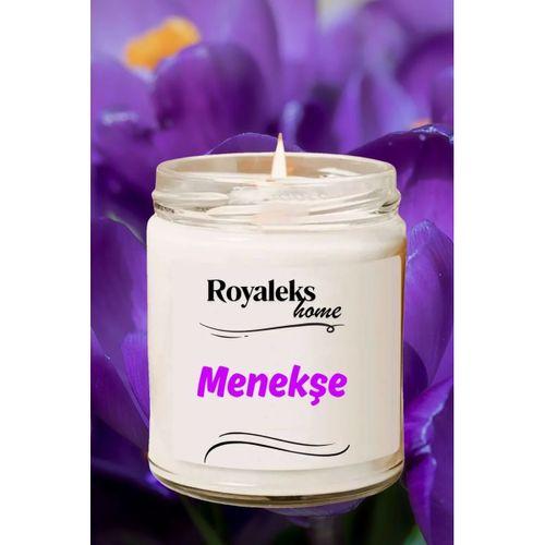 Doğal Özel Seri Kokulu Dekoratif Kavanoz Mum 210 cc - Menekşe Esansı - RYL