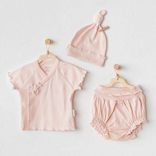 3'lü Basic Bebe Takım Salmon