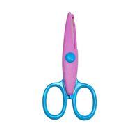 LINEA ŞEKİLLİ KESEN ÇİFT RENKLİ OKUL MAKASI ( Mavi-Pembe )