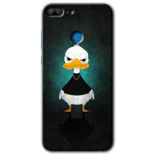 Potkal Hediye Fabrikası Honor 9 Lite HD Baskılı Kılıf + 9D Tam Ekran Koruyucu - Angry Duck